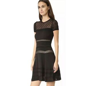 Diane Von Furstenberg DVF Celina Dress Black Knit Size M/L